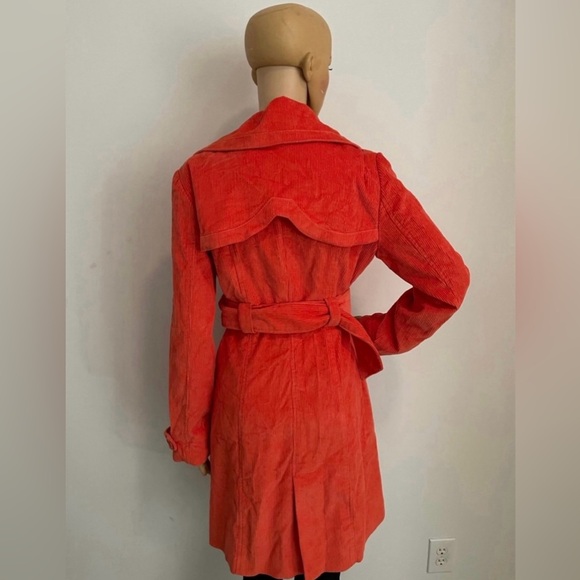 Orange Collared Bebe Midi Belted Petticoat Jacket - Picture 7 of 7